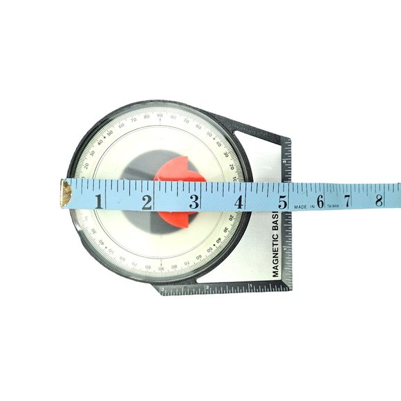 Magnetic Dial Gauge Angle Finder Taiwan Vintage Conversion Chart Contractor Roof - Picture 3 of 3